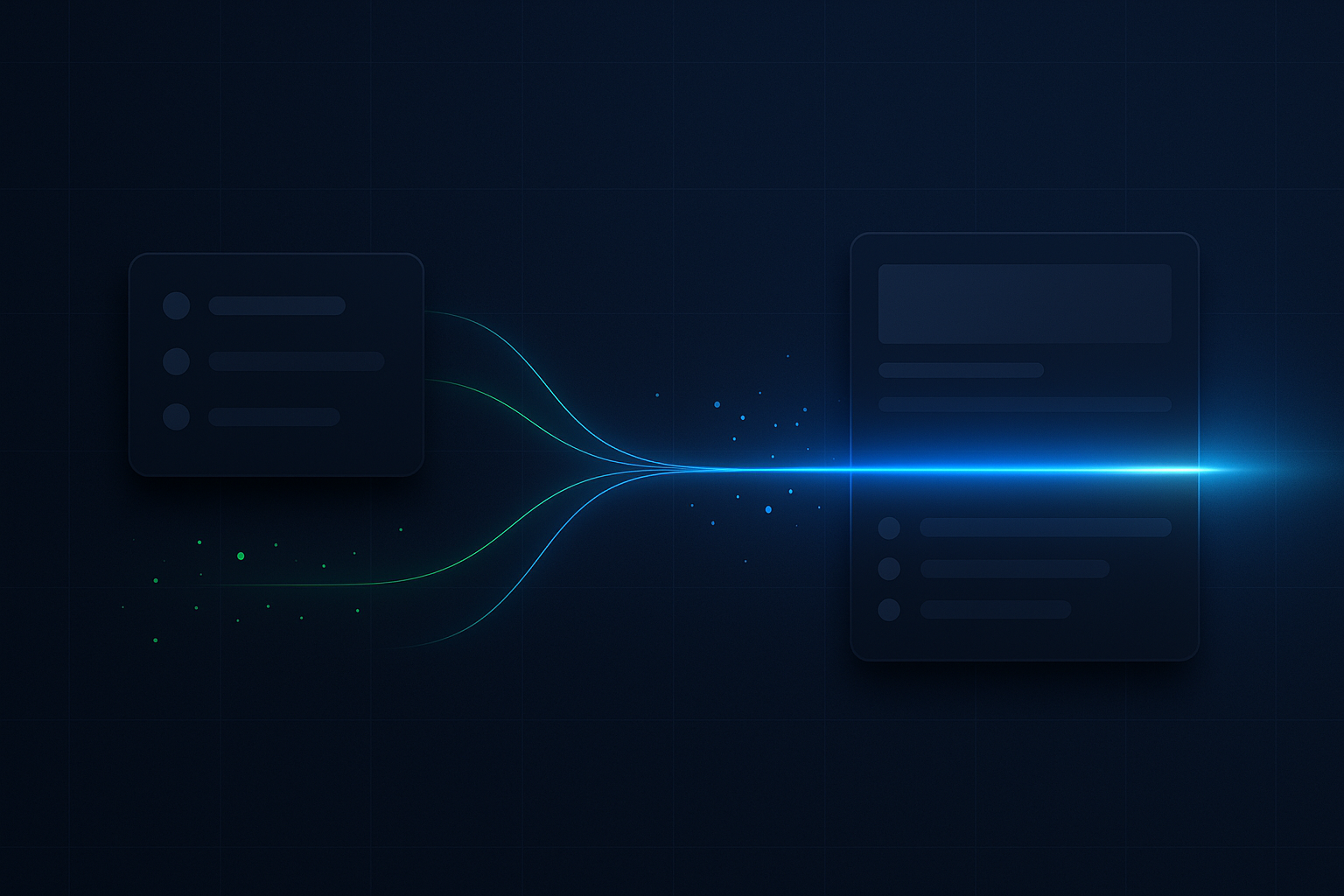 Abstract background plate — route of signals becoming a single operational path.
